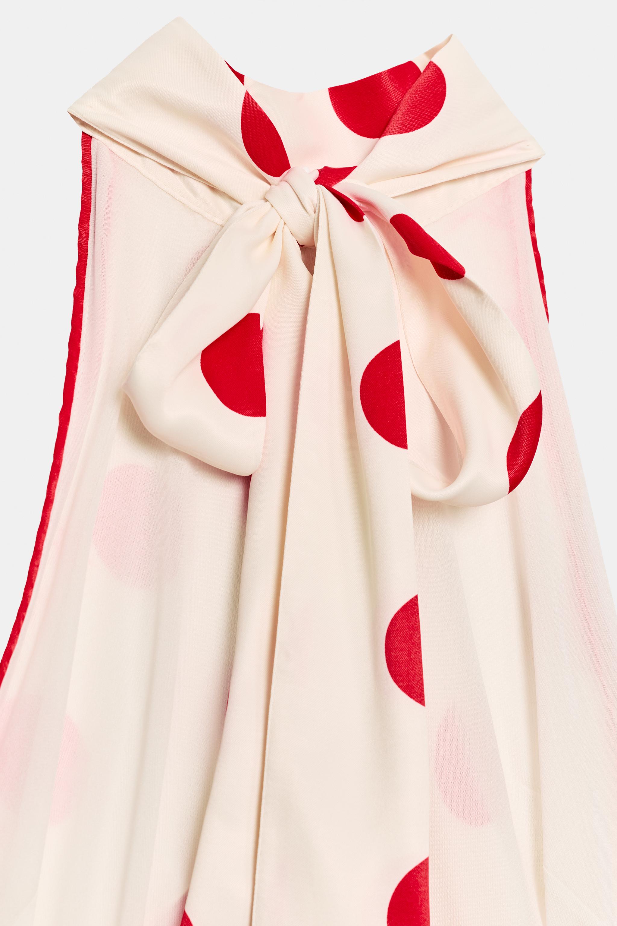 POLKA DOT HALTER MIDI DRESS